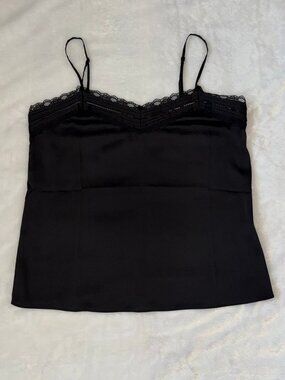 White House Black Market Black Lace Cami - Size M